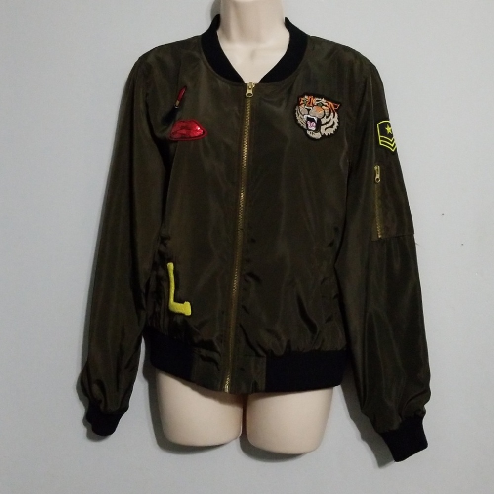 Love tree women's military style bomber jacket